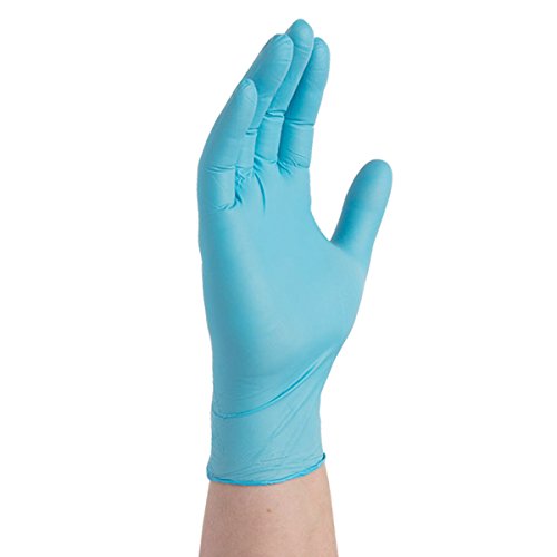 Supplymaster Smblne3L Blue Nitrile Exam Disposable Gloves - 3 Mil, Powder Free, Non-Sterile, Latex Free, Textured, Ambidextrous, Large, Case Of 400 #TOP2