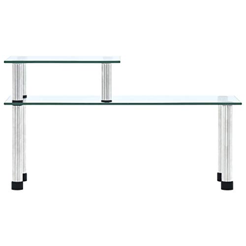 Wakects - Estantería de cocina de vidrio templado, marco de acero inoxidable, 45 x 16 x 26 cm para...