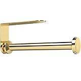 theaoo Paper Towel Holder Under Cabinet, One-Handed Tear Wall Mount Paper Towel Holder Dispenser with Damping Function for Kitchen Organization, Stainless Steel, Self-Adhesive or Drill mounting, Gold