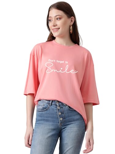 Image of KOTTY Quirky Printed T-Shirt for Women | Fun & Playful | Casual Chillwear