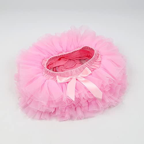 Slowera Baby Girls Fluffy Soft And Smooth Tutu Skirt With Diaper Cover (6-12 Months, Pink) #TOP2