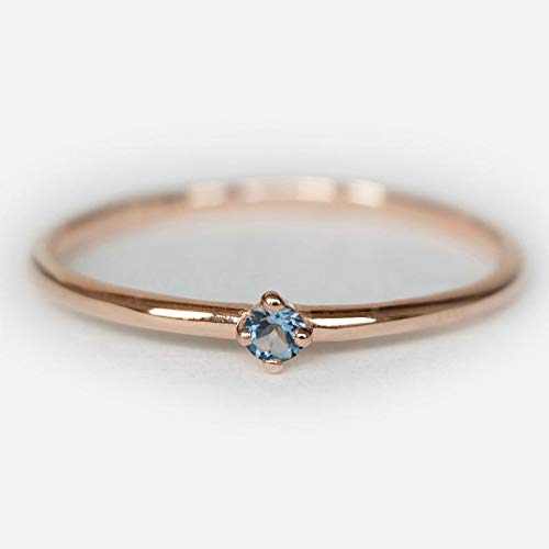 Vintage Aquamarine Engagement Ring Women Art deco Birthstone curved crown Bridal ring Unique jewelry Anniversary Gift for her Art deco wedding ring diamond Bridal ring Unique Milgrain ring