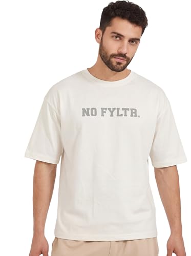 FYLTR Men’s Relaxed Fit Oversized T-Shirt | Cotton Blend | Round ...