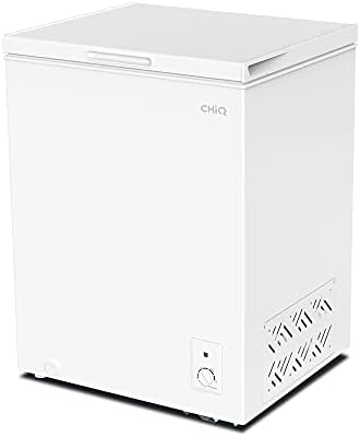 CHiQ 142L, Freestanding,Chest freezer,LED Light,F,Adjustable Thermostat, 4 Star Freezer Rating, Suitable for Outbuildings,Garages and Sheds,41db Low noise, White