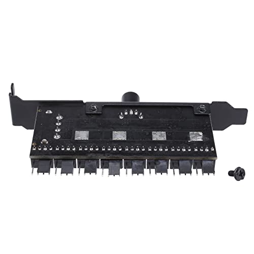 melairo Controlador de Velocidad del Ventilador de RefrigeracióN del Concentrador del Ventilador de 8 Canales de la PC para la Caja de la CPU HDD VGA PWM Fan PCI Bracket Power (4)