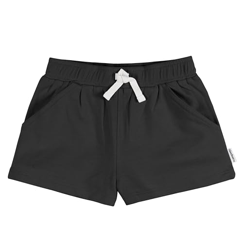 Gerber Baby Girls' Toddler 3-Pack Pull-On Knit Shorts, Grey/Pink/Black, 5T - image 2