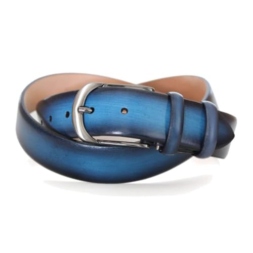 Ceinture en cuir bleu Robert Charles l'excellence du style italien