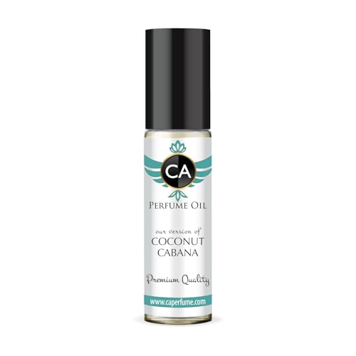 CA Perfume Originals Coconut Cabana for Women Fragrance Oil Floral Fruity Scent Long Lasting Perfumes for Women Travel Size TSA Ready Mini Parfum Body Oil Roll-on 0.33 Fl Oz 10ml