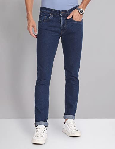 Image of Arvind Skinny Fit Rinsed Jeans