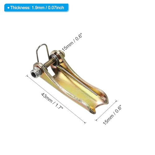 Image of PATIKIL 1.7 Inch Hook Safety Latch Kit, 4 Pack Metal Towing Hitch Replacement for Clevis Hook Trailer, Golden Tone