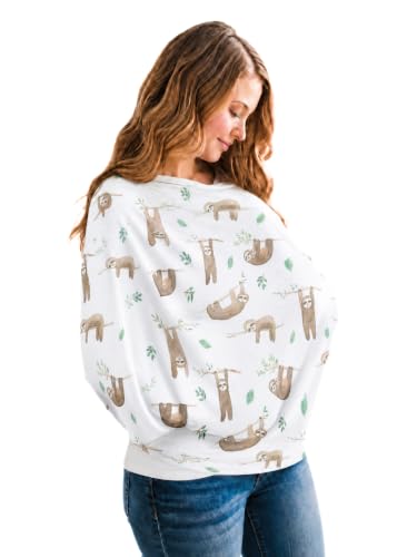 Image of Copper Pearl Nursing Cover for Breastfeeding - Multi-Use Baby Car Seat Cover, Stroller Cover & Breast Feeding Cover Up for Women, Stretchy Breathable High Quality Cover for Boy or Girl, Noah
