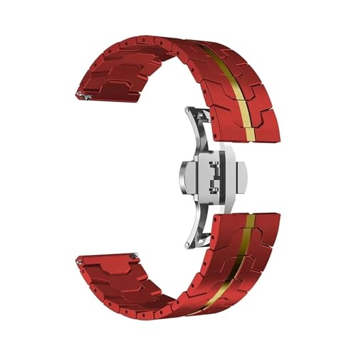 [PLYYQZM] Hua wei �ɍ��� Watch GT 6 Pro�p22mm���^���X�g���b�v�AGT6 GT6Pro GT5 GT5Pro GT4 �ɍ��� �E�H�b�`�o���h�p46mm�X�e�����X�X�`�[���u���X���b�g�ɓK��(Red gold,For GT3 