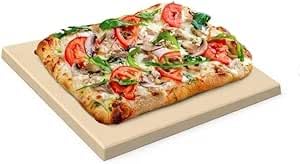 Vintage Gourmet® Cordierite Pizza Classic Baking Stone 12 Inch x 15 Inch (30cm x 38cm) Oblong Professional Stone 15mm Thickness for The Best Pizza