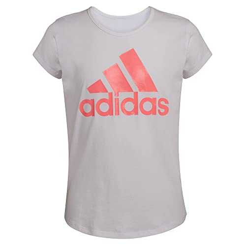 T-shirt blanc adidas filles idéal pour l'école et le sport en taille 6 Plus