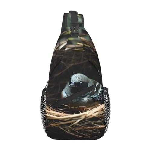 Sac de poitrine multifonction unisexe noir et blanc, sac à dos de voyage pratique et léger
