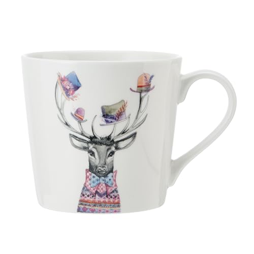 Mikasa Tipperleyhill Taza de Porcelana con Estampado de Ciervo, 380ml Taza de Porcelana Fina con Detalles en Oro Auténtico, Taza para Té y Café con Estampado de Animales, En Caja de Regalo Mikasa Tipperleyhill Taza de Porcelana con Estampado de Ciervo, 380ml Taza de Porcelana Fina con Detalles en Oro Auténtico, Taza para Té y Café con Estampado de Animales, En Caja de Regalo