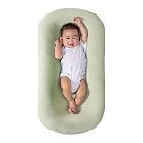 Saanerueen Baby Lounger, Baby Lounger for Newborn, Soft Breathable Washable Infant Lounger for Baby Home and Travel (Green)