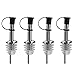 Produktbild Westmark 4 Spirituosen-/Öl-Ausgießer für Flaschen, mit Schlaufenkäppchen, mit Luftröhrchen, Metall/rostfreier Edelstahl, Silikonkorken, Inox Standard, Silber, 453322E3