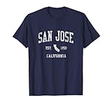 San Jose California T-Shirt Vintage Sports Design SJ CA Tee T-Shirt