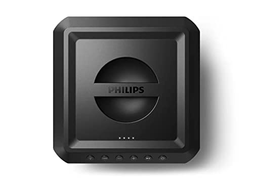 Philips Audio TAX4207/10, 2.1, Haut-Parleur de fête sans Fil Bluetooth, 12 Heures de Lecture, Lien de fête sans Fil, Lumière de fête Clignotante, 100 W de Puissance de Sortie, Noir