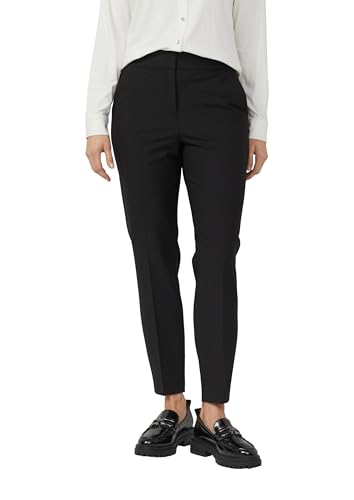 Pantalon slim fit 7/8 s.Oliver femme en coton premium élastique noir