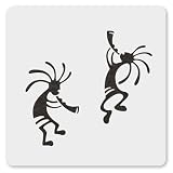 MAGJUCHE Kokopelli Tribal Stencil 12 Inches, Reusable Stencil for Painting DIY Crafts Decor