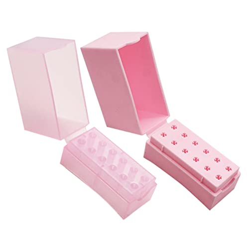 STOBAZA 10 Pçs Caixa De Armazenamento De Cabeça De Moagem Brocas De Vaso Brocas De Unhas Caixa De Ar