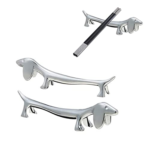 12 STÜCKE Besteckhalter Für Tisch, Kleiner Hund Form Besteckhalter Für Messer Gabel Löffel, Messerbänkchen Edelstahl Gabel Stand Löffel Geschirr Rack Halter Utensil Besteck Stand Cover