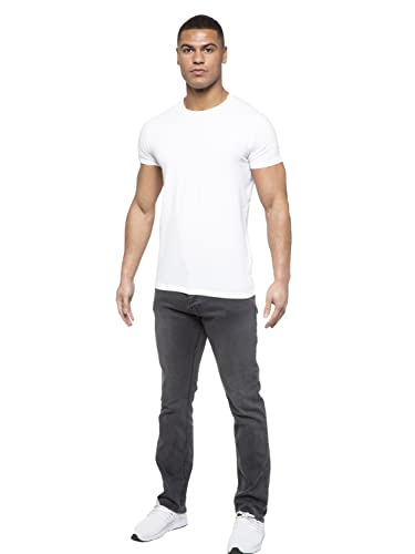 989Zé ENZO Pantalon Homme régulier Ajustement Coupe clasique Coton Stretch Denim Pantalon Jeans EZ359 Gris 30W / 34L – vue 5
