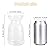 Gute Glass Vases for Decor, Flower Vase for Home Decor, Modern Decorative Flower Vase Centerpieces Living Room, Kitchen, Office Wedding or Gifts(Clear)