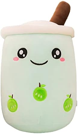 Plush Pillow Stuffed Toy Soft Lifelike Bubble Pearl Milk Tea Hugging Pillow, 24/35/50/70cm Cartoon Figure Suffed Toy with Smiling Face Cartoon Figure Soft Pillow for Home Car Ornaments Gift Toys