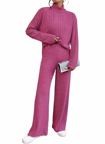 MSIYOW Tuta Donna Maglia e Pantaloni Completo Elegante Set di