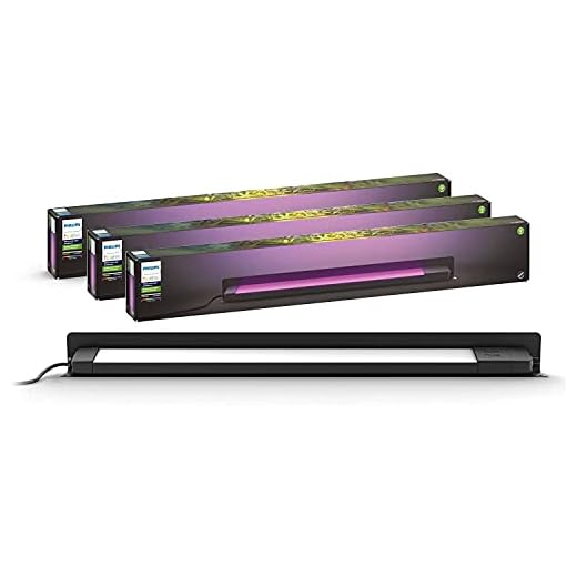 Philips Hue White and Color Amarant, projecteur mural connecté extérieur noir, lot de 3, fonctionne avec Alexa, Google Assistant et Apple Homekit