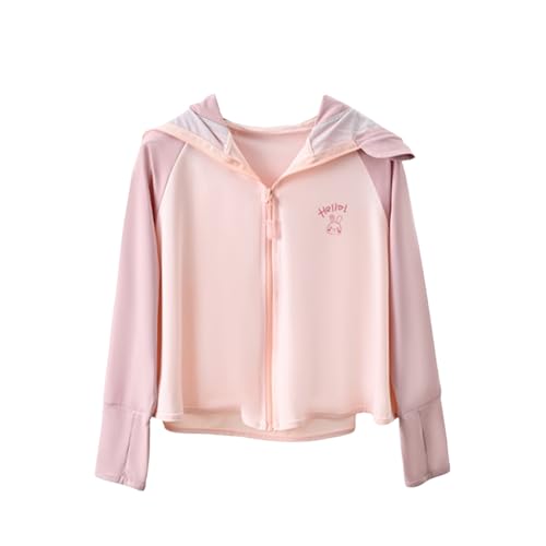 Girls Rash Guard Long Sleeve Athletic Shirts for Girls Zip Up Hoodie Jackets UPF 50+ Sun Protection Shirts Lightweight SPF UV Shirt Summer Fashion Clothes 01# Pink 3 Years