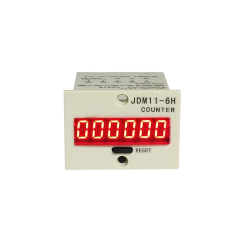 TSIOHKBS JDM11-6H Grey Digit Display Electronic Counter AC 220V DC 24V Production Counting (Contact Count DC24V)