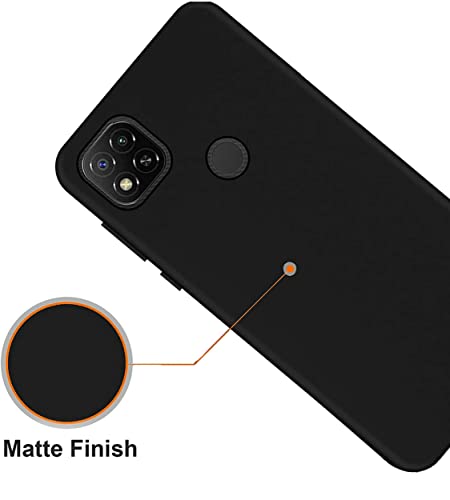 Image of Mobile Back Cover Case for Xiaomi Redmi 9 (Silicone Case|CameraProtection|Black SC1510)
