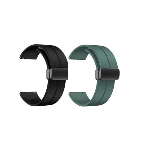 Image of INEFABLE 20mm Watch Straps With Folding Magnetic Lock Compatible With Amazfit GTS 2 Mini /Amazfit Bip /Pro /Lite /Bip S /GTR /Galaxy Watch 4 /Watch 5 & All 20mm Watches