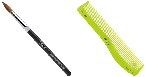 Image of VEGA Professional Collection Pancake Makeup Brush, (PB-07) Spectra Dual Color Comb (Graduated Dressing Comb), Purple, 35 g