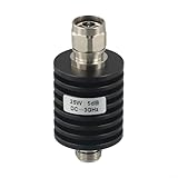 Koaxial-Dämpfungsglied, 25 W, N-Typ, 50 Ohm, DC auf 3 GHz, 5 dB ± 0,5 dB, Hochleistungs-Stecker auf Buchse, sichere verlustarme Integration für kabellose RF-Testantenne, schwarz, 90 x 40 x 40 mm
