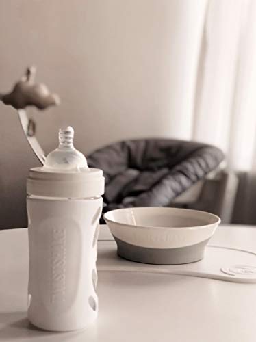 Twistshake Ciotola Bambini Con Coperchio Ermetico | Piatto Svezzamento 6+ Mesi | Contenitore Pappa | Scodella Allenamento Cibo Neonati | Senza Bpa | Ciotolina Prima Infanzia | Grigio - 6