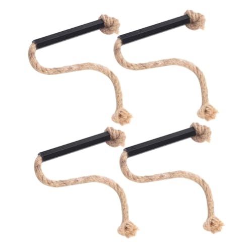 ifundom 4pcs Survival Fire Starter Rope Outdoor Wax Infused Emergency Fire Lighter Lightweight Portable Weather-Resistant for Camping Hiking BBQ