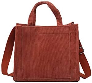 Ulisty Women/Girls Small Corduroy Pocket Tote Bag Mini Top Handle Bag Casual Shoulder Bag Handbag Crossbody Bag black
