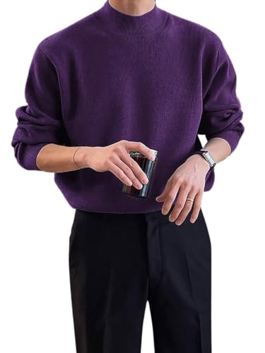 Pullover Sweaters for Men Casual Ribbed Knit Sweater, Autumn/Winter
