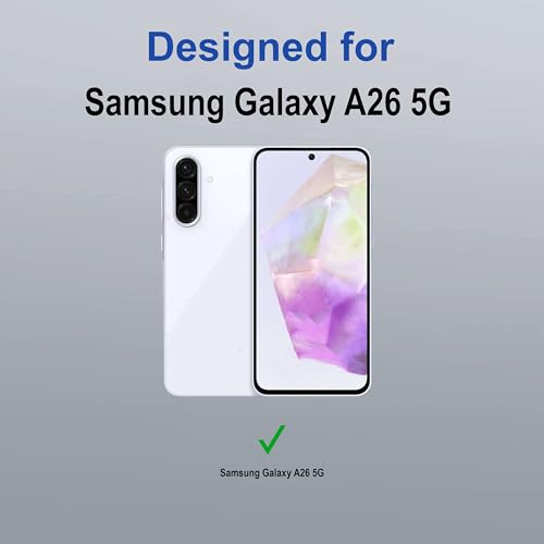 Image of amazon basics Back Case Cover for Samsung Galaxy A26 5G | Magnetic Case with Built-in Metal Ring | Supports Mag-Safe Charger, Wallet & Car Mount | Shockproof Hybrid PC + TPU | Blue
