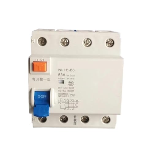 Disjoncteur différentiel NL1E-63 1P+N protection courant résiduel 40A 30mA
