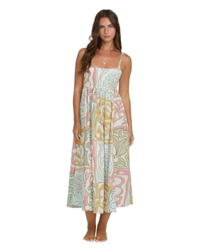 Billabong Womens Island Life Midi Dress (US Alpha Medium Regular Regular Clearwater)