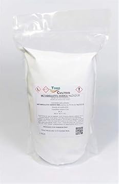 Metabisolfito di sodio Na2S2O5 5 kg (disolfito di sodio o pirosolfito sodico pirosolfito di sodio) Conservante alimentare, trattamenti di acque, colorante di carta o precipitatore d'oro