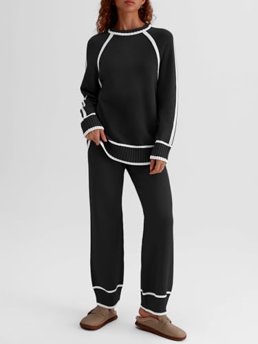 Image of LILLUSORY 2 Piece Knit Lounge Set Womens Matching Sweater Sets