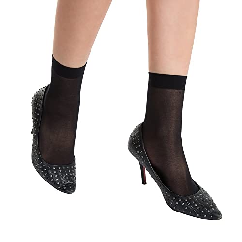 Nylonstrümpfe MANZI Nylon Socken Damen 12 Paar High Ankle