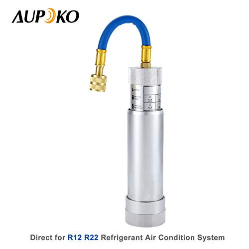 Aupoko Ac Oil Injector Kit, R134A Oil Injector With R1234Yf Low Side Quick Coupler, Hvac Dye Oil Injector With 1/4" Sae Connector, For R134A R22 R12 R1234Yf Refrigerant System #TOP6